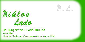 miklos lado business card